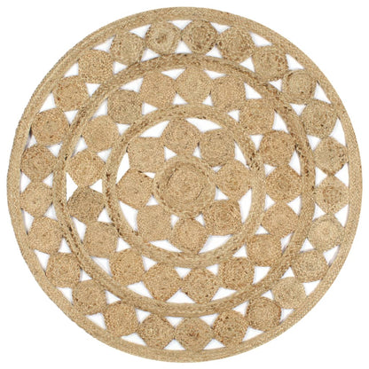 Handmade Rug Braided Jute 120 cm - OLBRIT