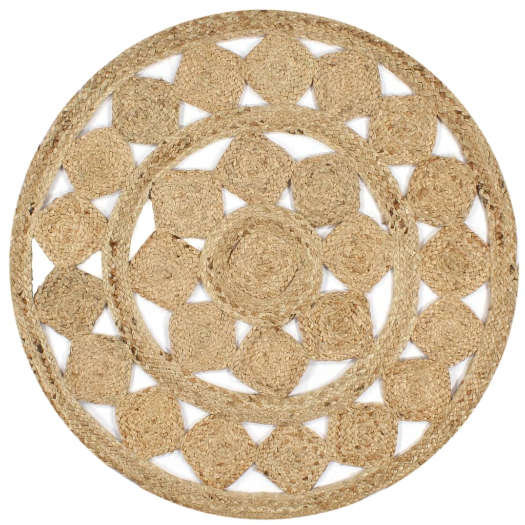 Handmade Rug Braided Jute 150 cm - OLBRIT