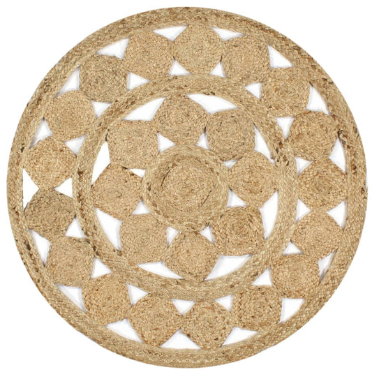 Handmade Rug Braided Jute 150 cm - OLBRIT