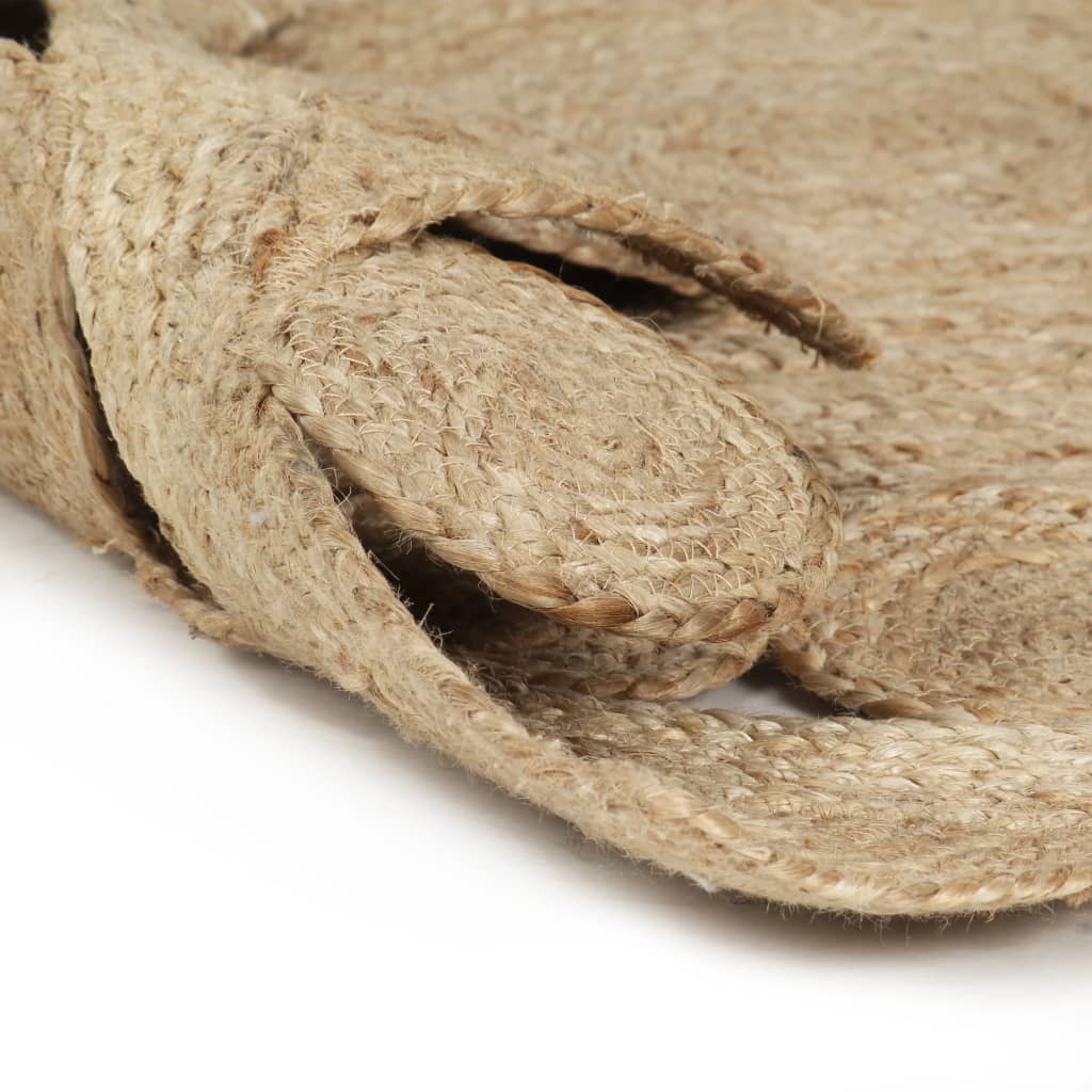Handmade Rug Braided Jute 90 cm - OLBRIT