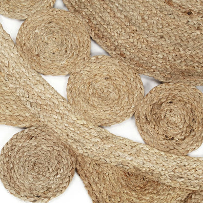 Handmade Rug Braided Jute 90 cm - OLBRIT