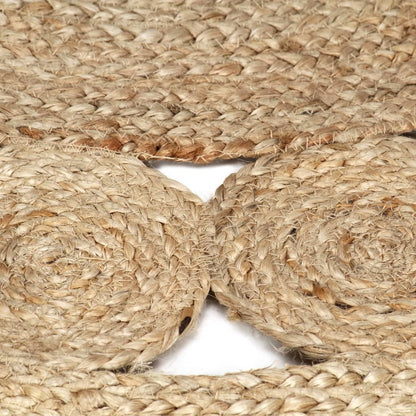 Handmade Rug Braided Jute 90 cm - OLBRIT