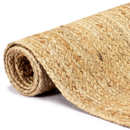 Handmade Rug Jute Natural 80x160 cm - OLBRIT