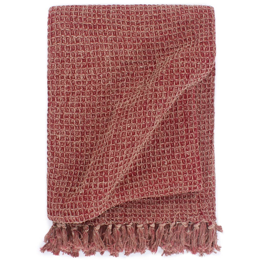 Throw Cotton 125x150 cm Burgundy - OLBRIT