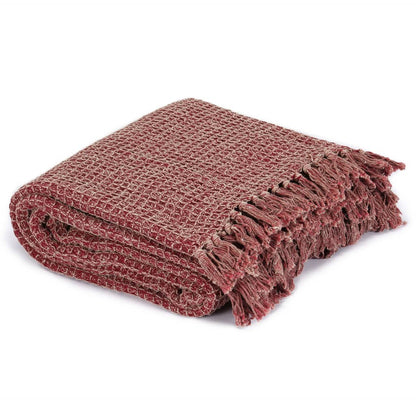 Throw Cotton 125x150 cm Burgundy - OLBRIT