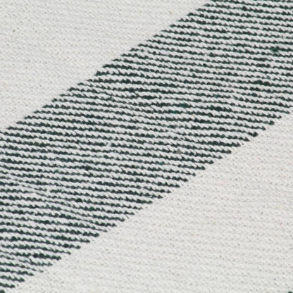 Throw Cotton Stripe 220x250 cm Dark Green - OLBRIT
