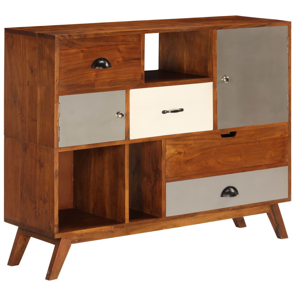 Sideboard 115x35x86 cm Solid Acacia Wood - OLBRIT