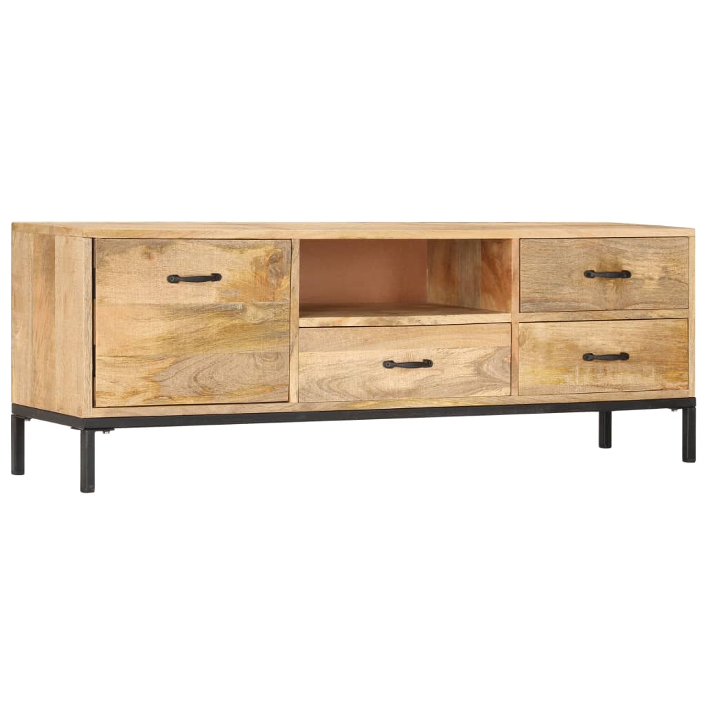 TV Cabinet 130x30x45 cm Solid Mango Wood - OLBRIT