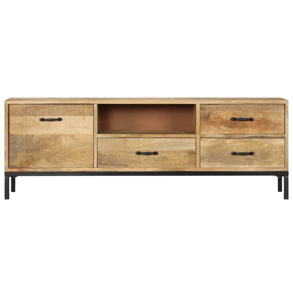 TV Cabinet 130x30x45 cm Solid Mango Wood - OLBRIT
