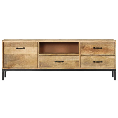 TV Cabinet 130x30x45 cm Solid Mango Wood - OLBRIT
