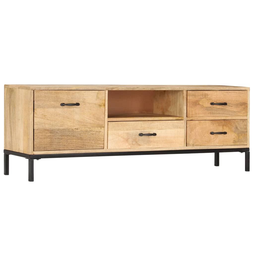 TV Cabinet 130x30x45 cm Solid Mango Wood - OLBRIT