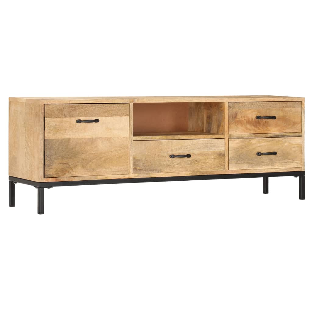 TV Cabinet 130x30x45 cm Solid Mango Wood - OLBRIT
