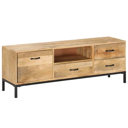 TV Cabinet 130x30x45 cm Solid Mango Wood - OLBRIT