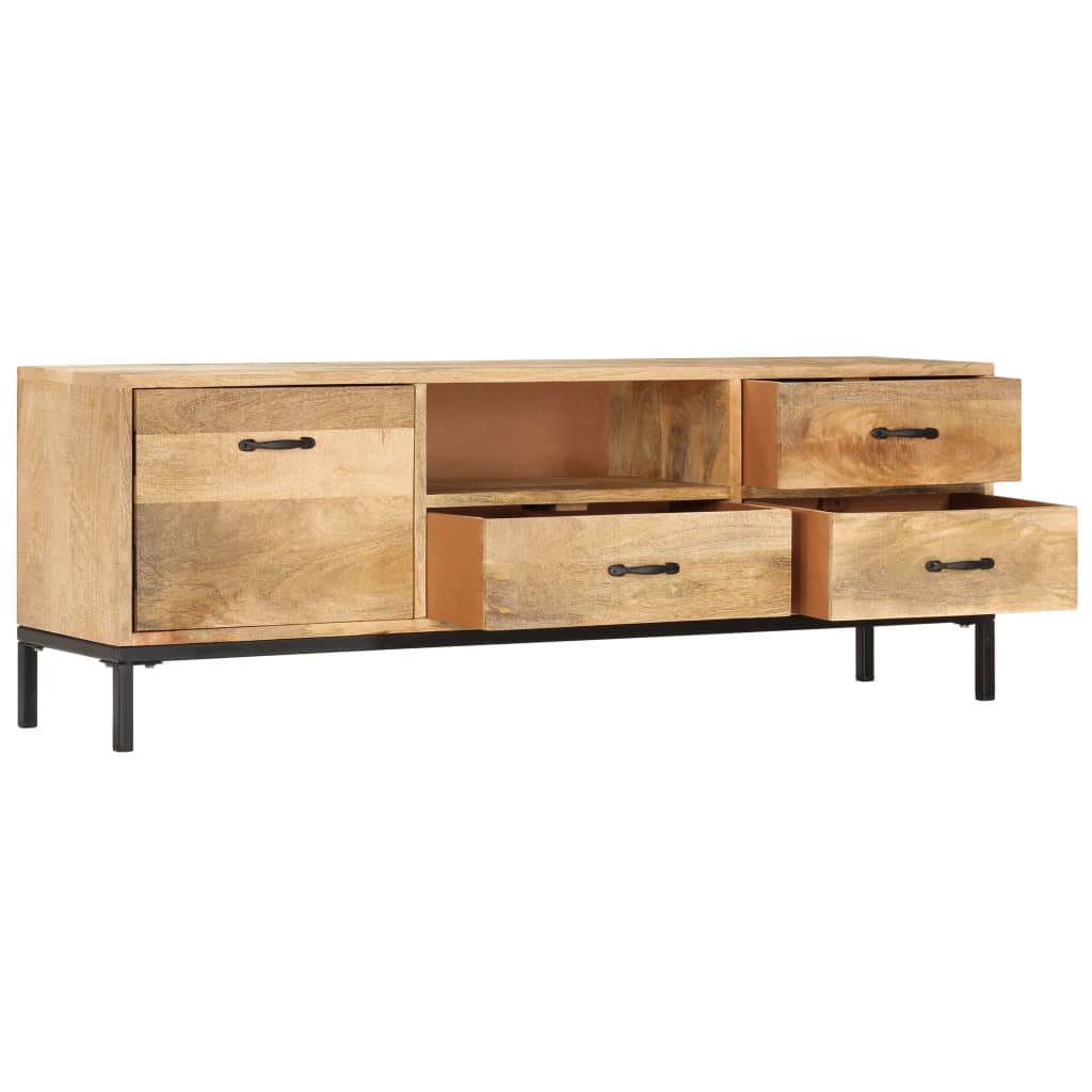 TV Cabinet 130x30x45 cm Solid Mango Wood - OLBRIT
