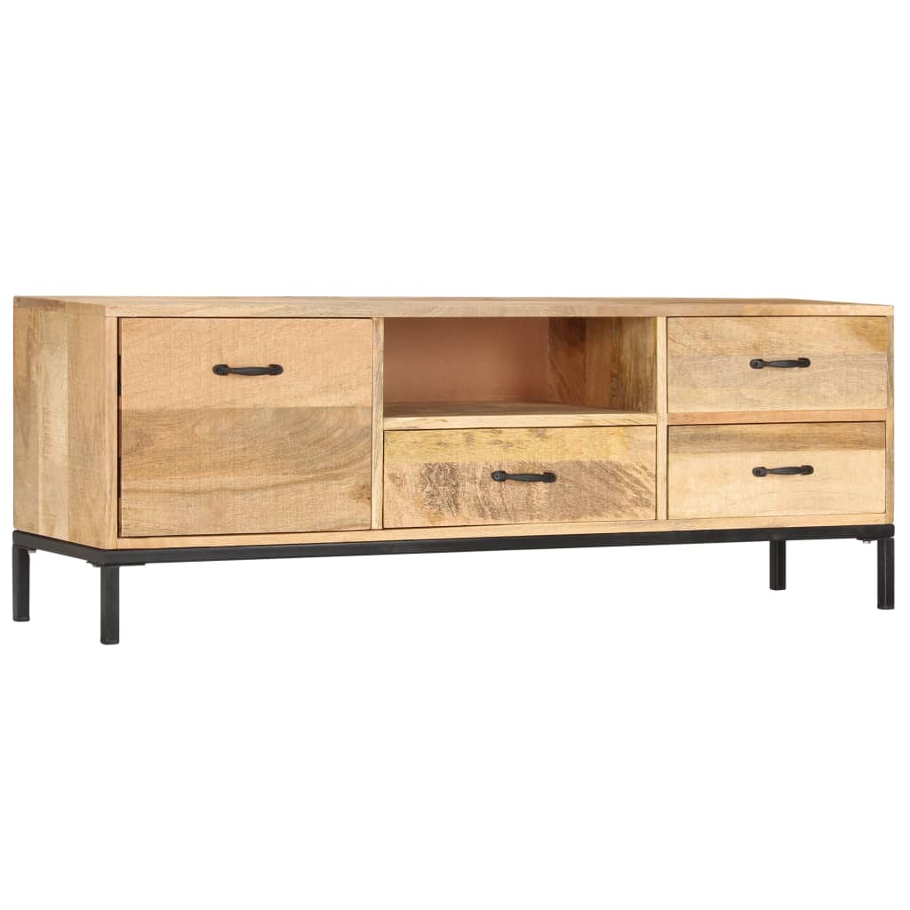 TV Cabinet 130x30x45 cm Solid Mango Wood - OLBRIT