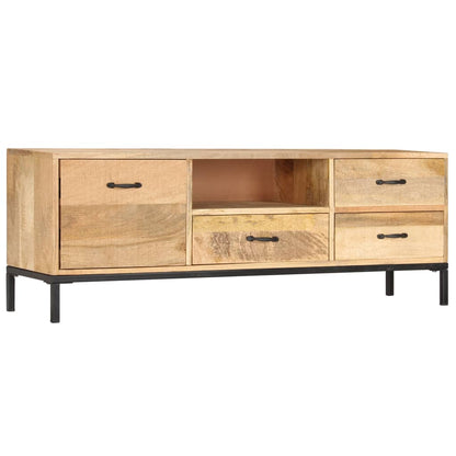 TV Cabinet 130x30x45 cm Solid Mango Wood - OLBRIT