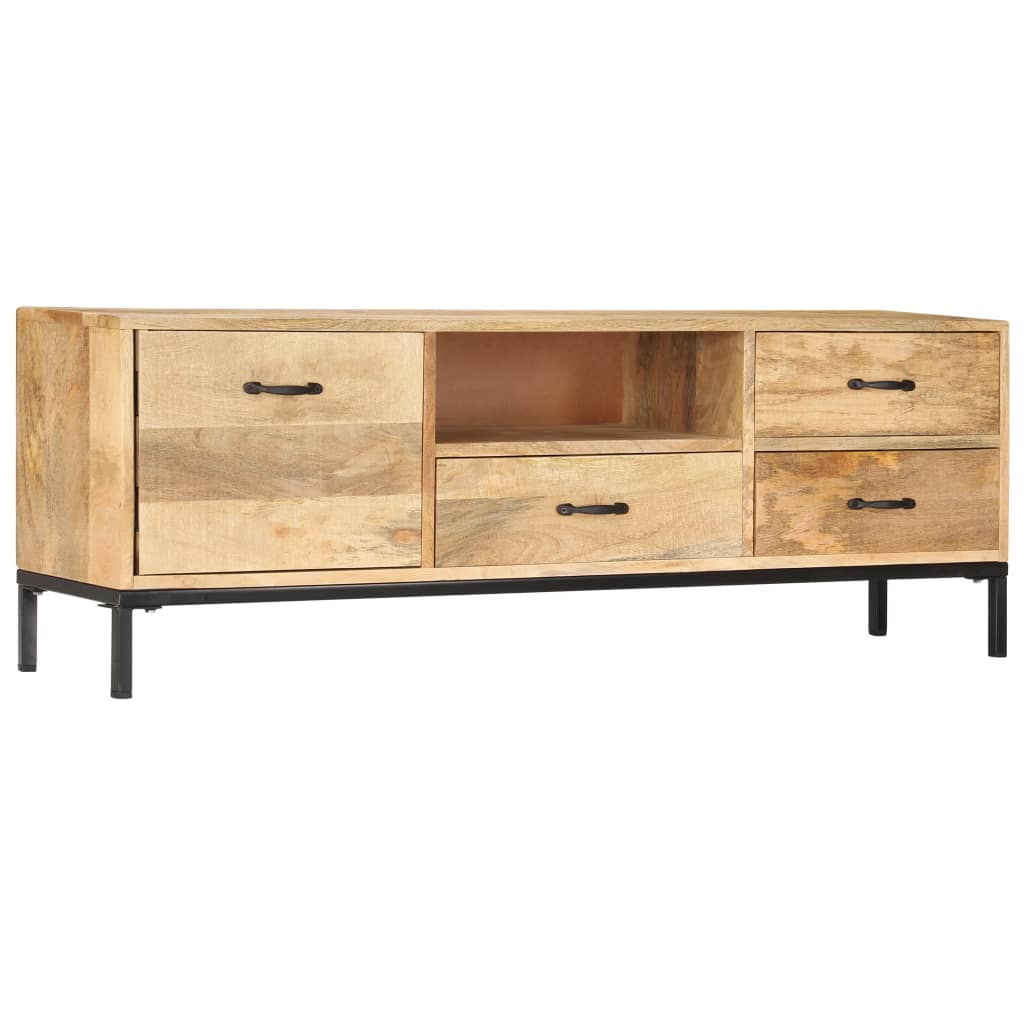 TV Cabinet 130x30x45 cm Solid Mango Wood - OLBRIT