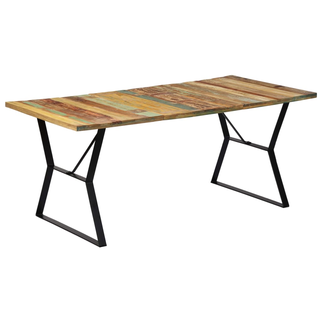 Dining Table 180x90x76 cm Solid Reclaimed Wood - OLBRIT