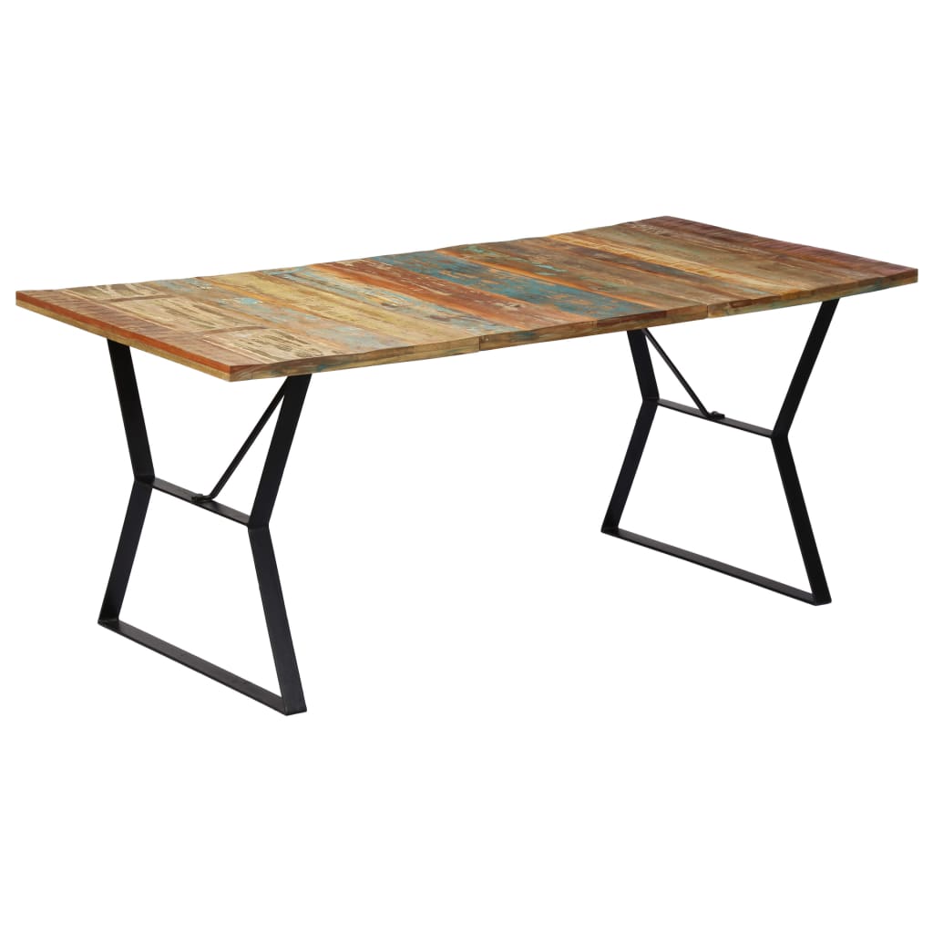 Dining Table 180x90x76 cm Solid Reclaimed Wood - OLBRIT