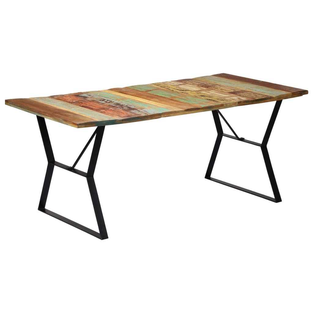 Dining Table 180x90x76 cm Solid Reclaimed Wood - OLBRIT