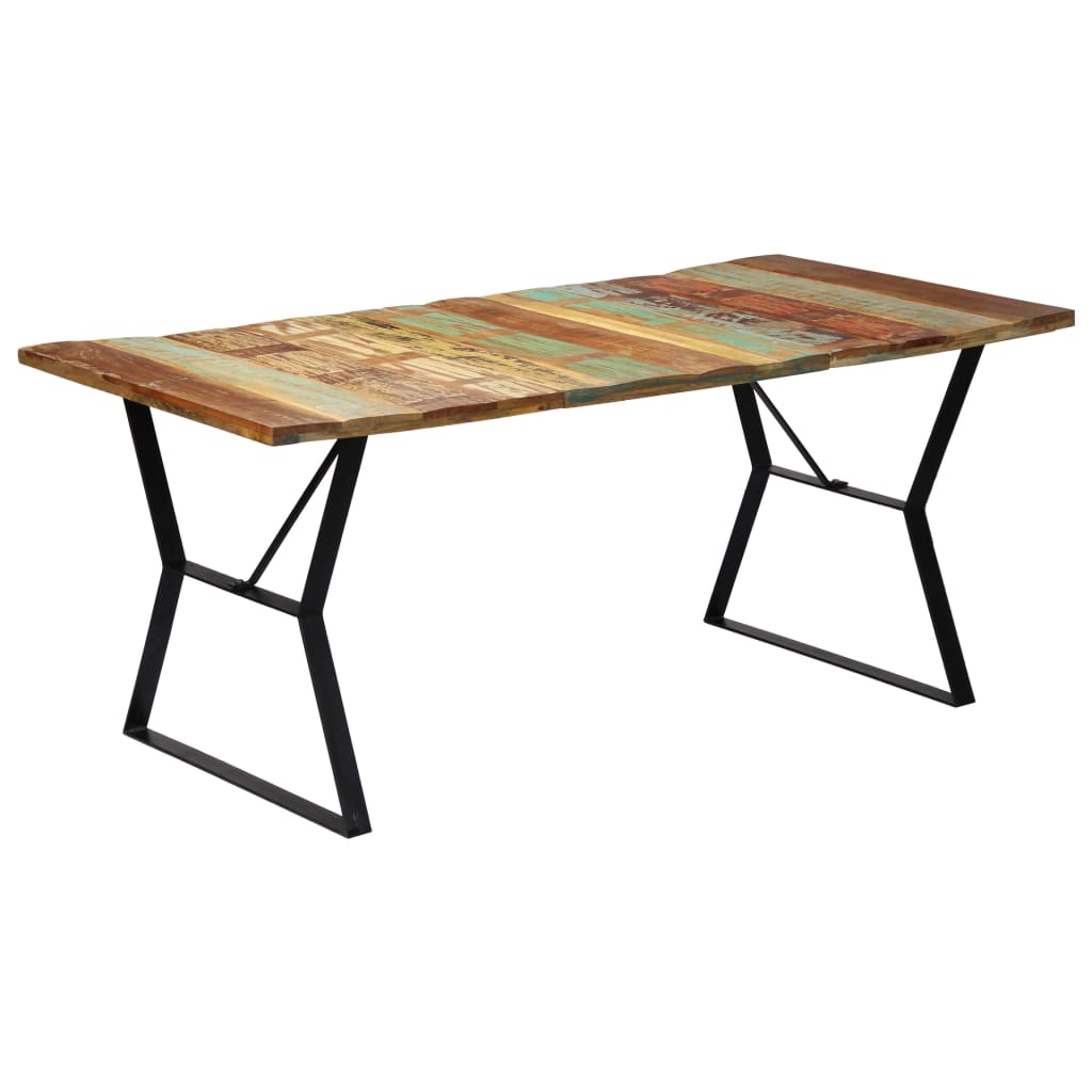Dining Table 180x90x76 cm Solid Reclaimed Wood - OLBRIT