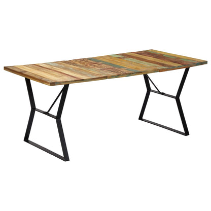 Dining Table 180x90x76 cm Solid Reclaimed Wood - OLBRIT