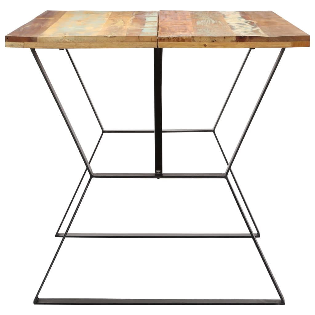 Dining Table 140x80x76 cm Solid Reclaimed Wood - OLBRIT