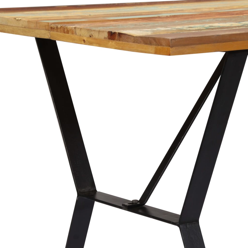 Dining Table 140x80x76 cm Solid Reclaimed Wood - OLBRIT