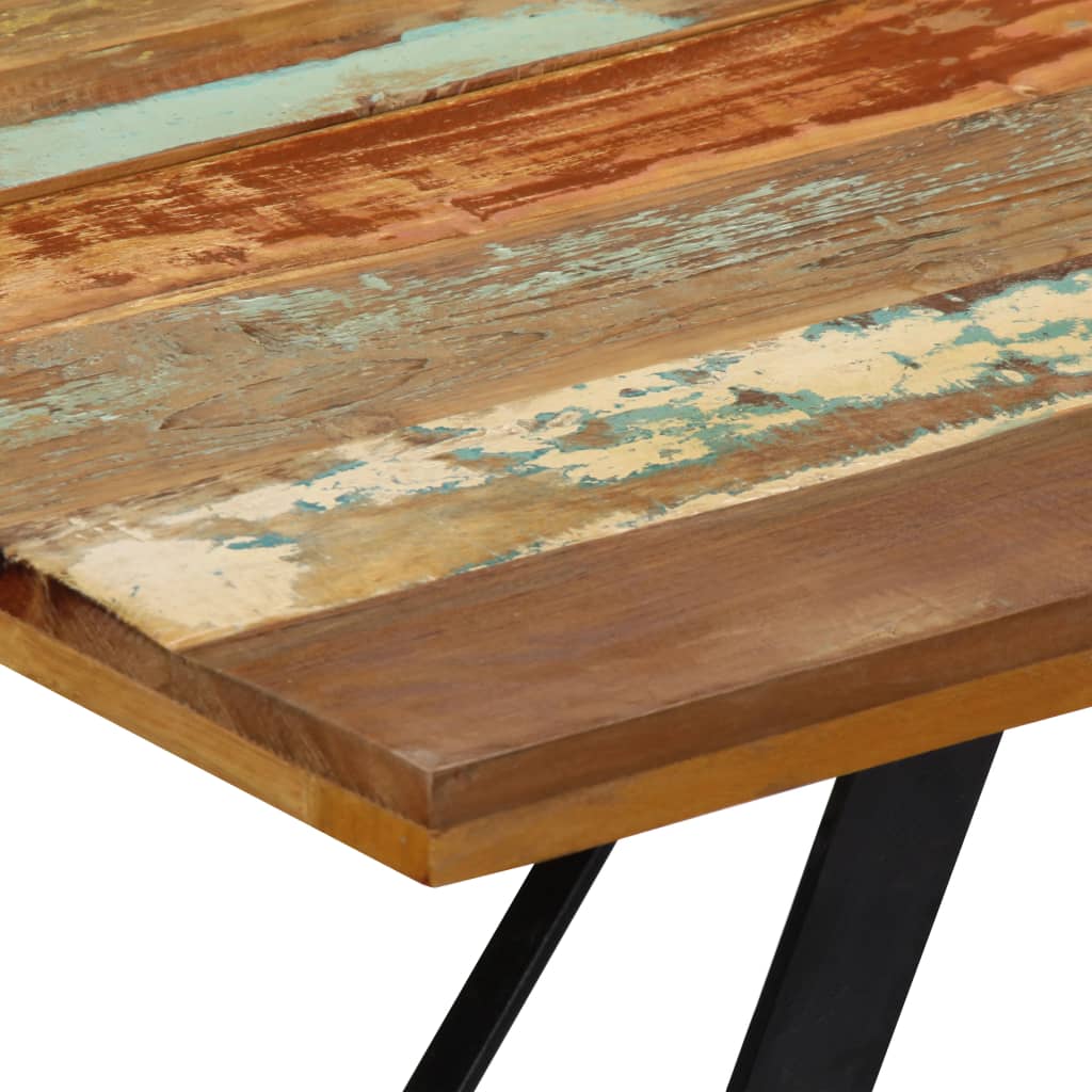 Dining Table 140x80x76 cm Solid Reclaimed Wood - OLBRIT