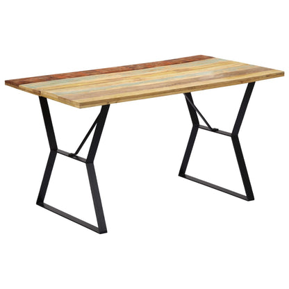 Dining Table 140x80x76 cm Solid Reclaimed Wood - OLBRIT