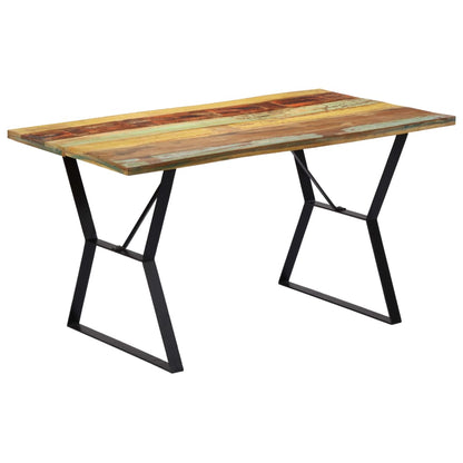 Dining Table 140x80x76 cm Solid Reclaimed Wood - OLBRIT