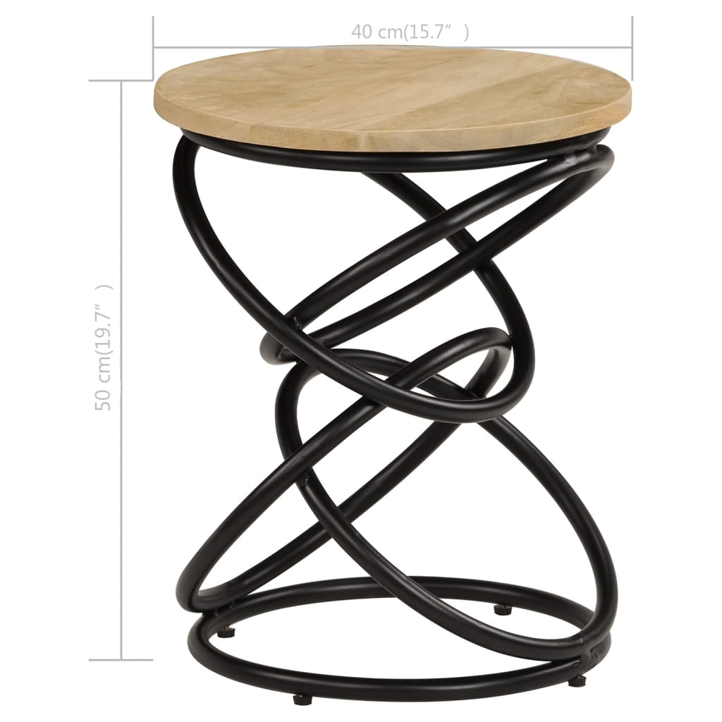 End Table Solid Mango Wood 40x50 cm - OLBRIT