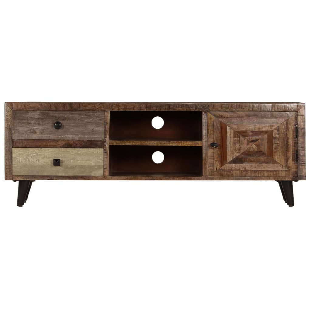 TV Cabinet 118x30x40 cm Solid Mango Wood - OLBRIT