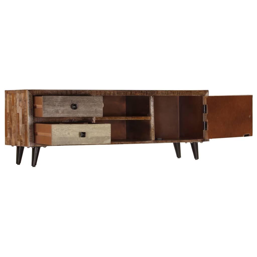 TV Cabinet 118x30x40 cm Solid Mango Wood - OLBRIT