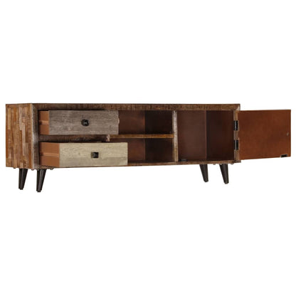 TV Cabinet 118x30x40 cm Solid Mango Wood - OLBRIT