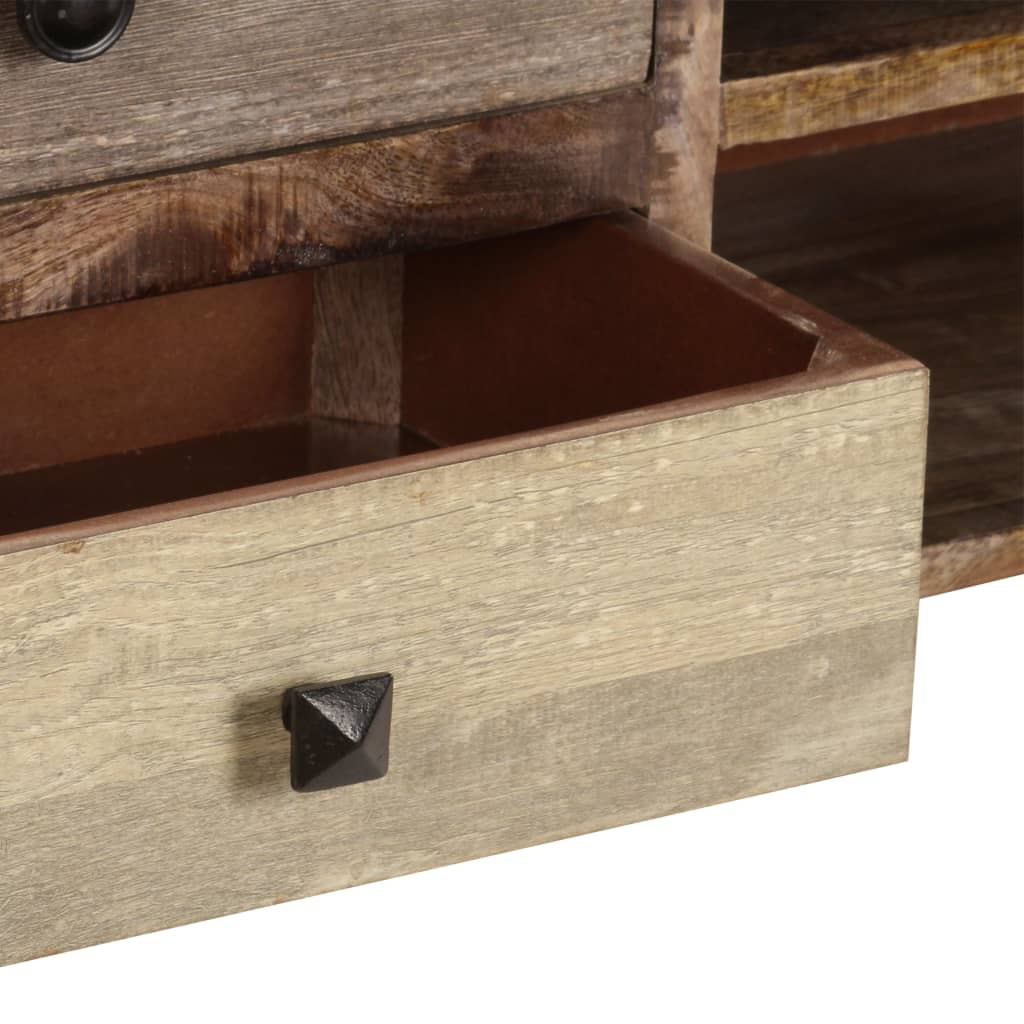 TV Cabinet 118x30x40 cm Solid Mango Wood - OLBRIT