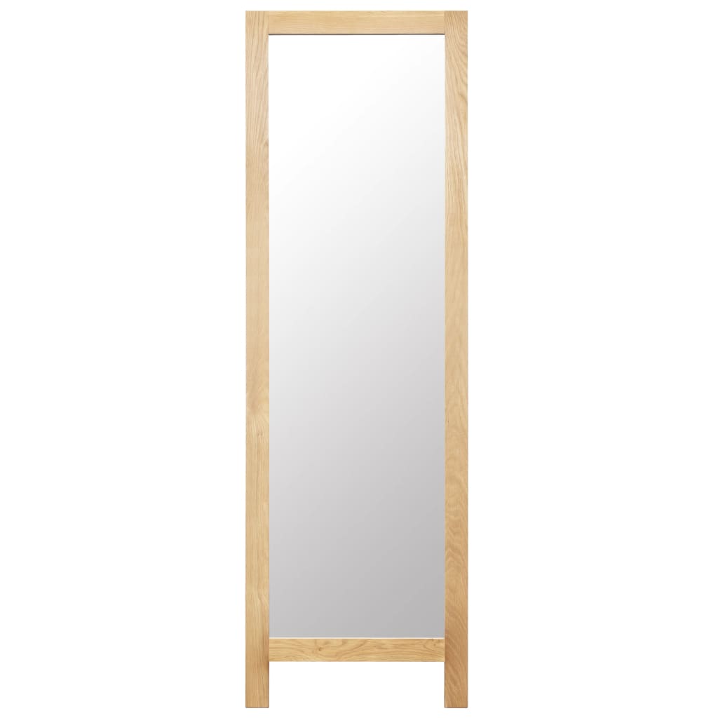 Freestanding Mirror 48x46.5x150 cm Solid Oak Wood - OLBRIT
