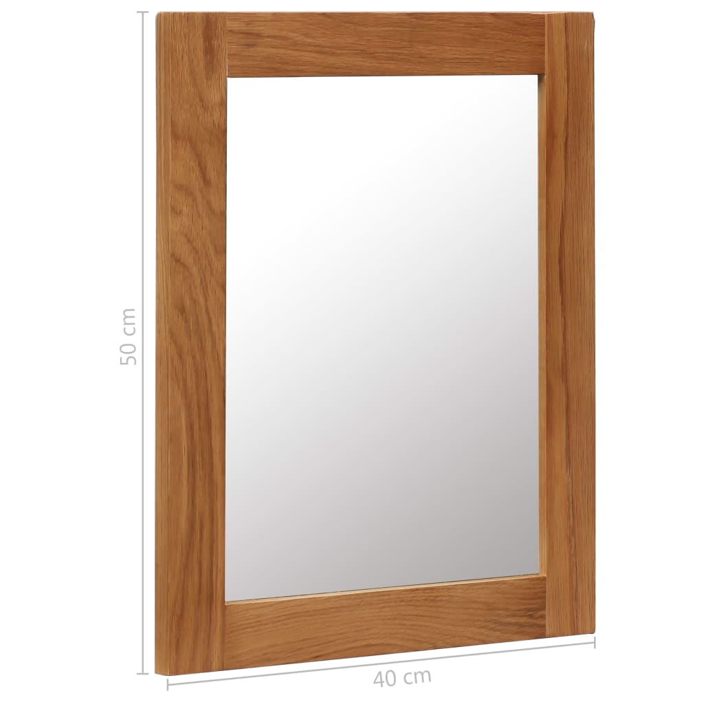 Mirror 40x50 cm Solid Oak Wood - OLBRIT