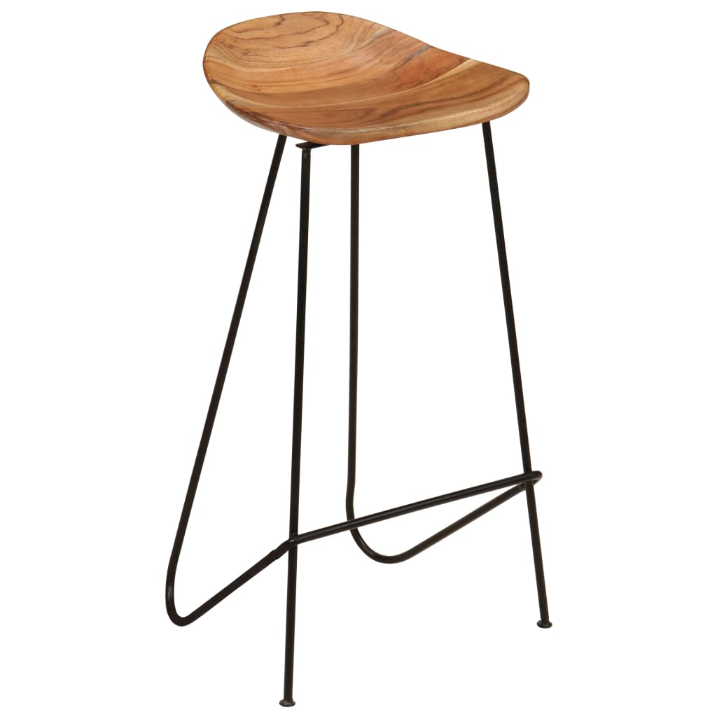 Bar Stools 2 pcs Solid Acacia Wood - OLBRIT