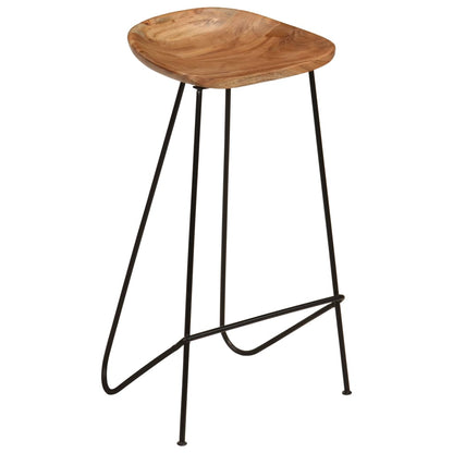 Bar Stools 2 pcs Solid Acacia Wood - OLBRIT