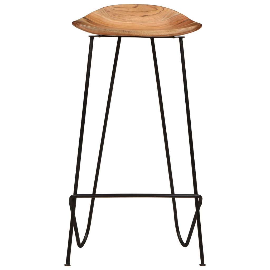 Bar Stools 2 pcs Solid Acacia Wood - OLBRIT