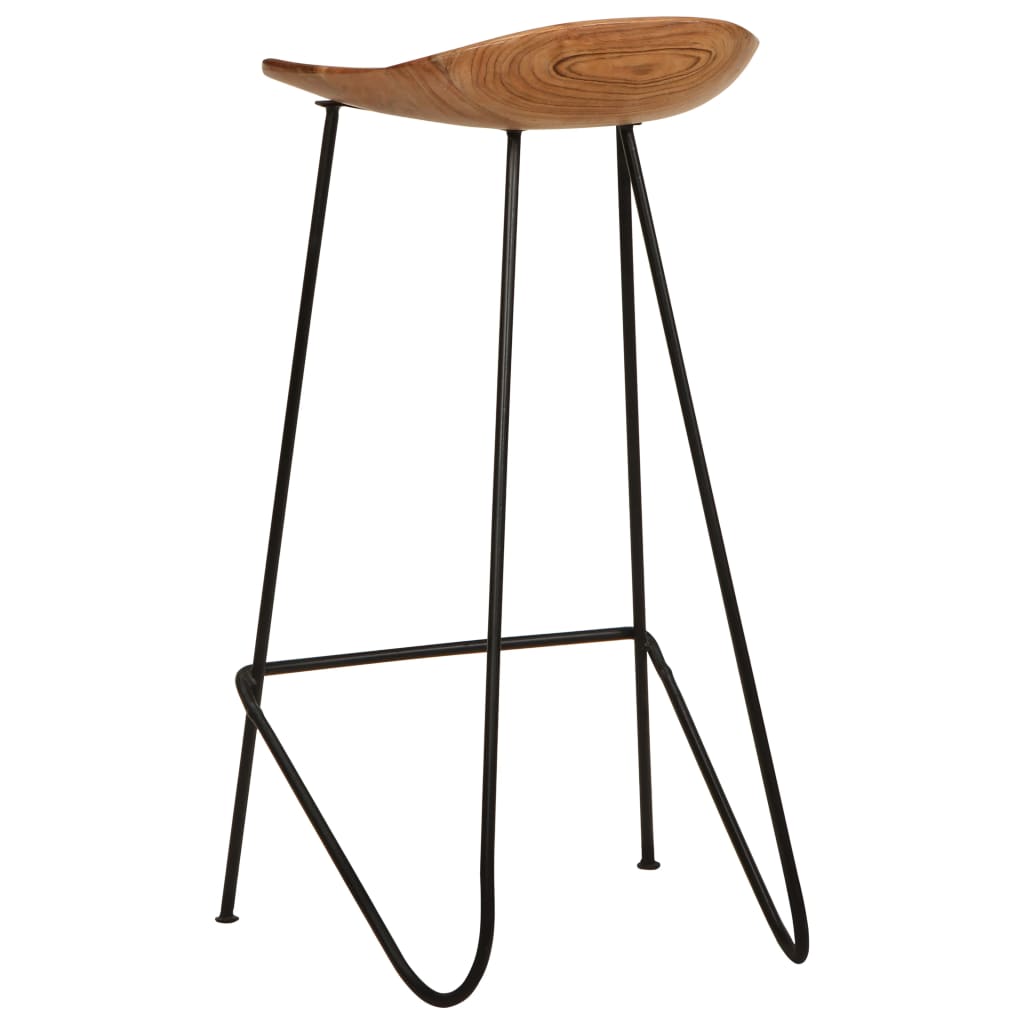 Bar Stools 2 pcs Solid Acacia Wood - OLBRIT