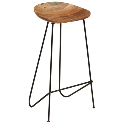 Bar Stools 2 pcs Solid Acacia Wood - OLBRIT