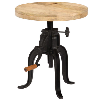 Side Table 45x (45-62) cm Solid Mango Wood and Cast Iron - OLBRIT