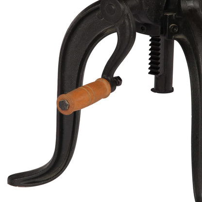 Side Table 45x (45-62) cm Solid Mango Wood and Cast Iron - OLBRIT