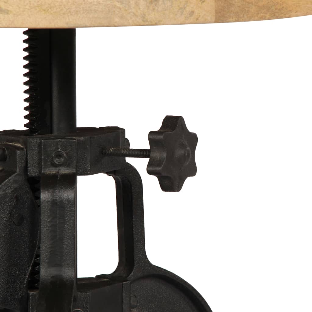 Side Table 45x (45-62) cm Solid Mango Wood and Cast Iron - OLBRIT