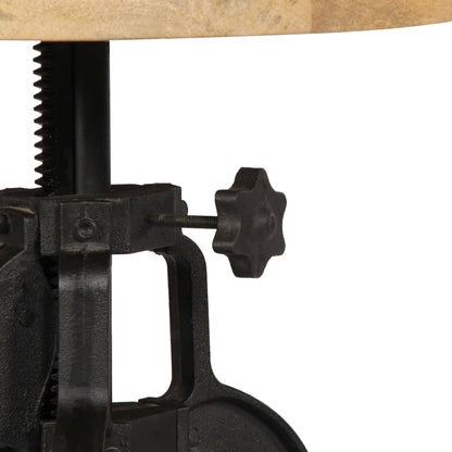 Side Table 45x (45-62) cm Solid Mango Wood and Cast Iron - OLBRIT