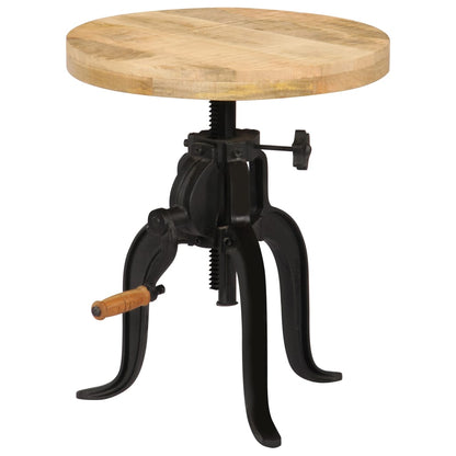 Side Table 45x (45-62) cm Solid Mango Wood and Cast Iron - OLBRIT