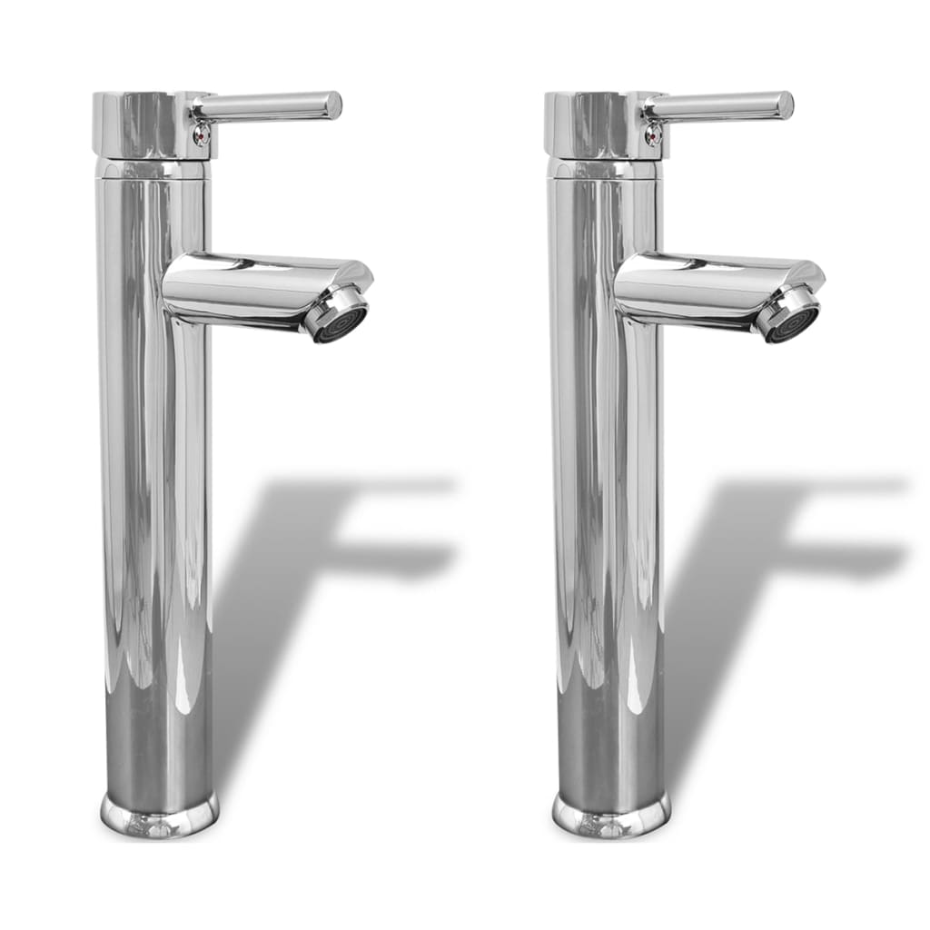 Bathroom Faucet Mixer Taps 2 pcs Chrome - OLBRIT