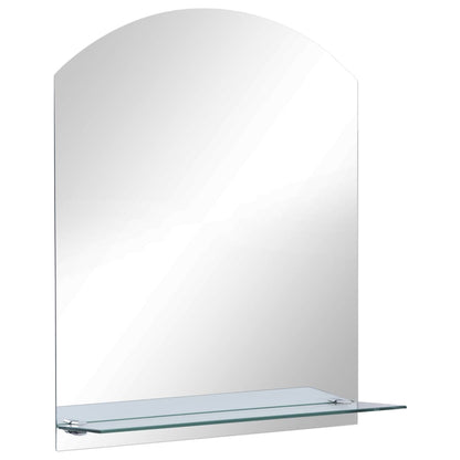 Wall Mirror with Shelf 30x50 cm Tempered Glass - OLBRIT